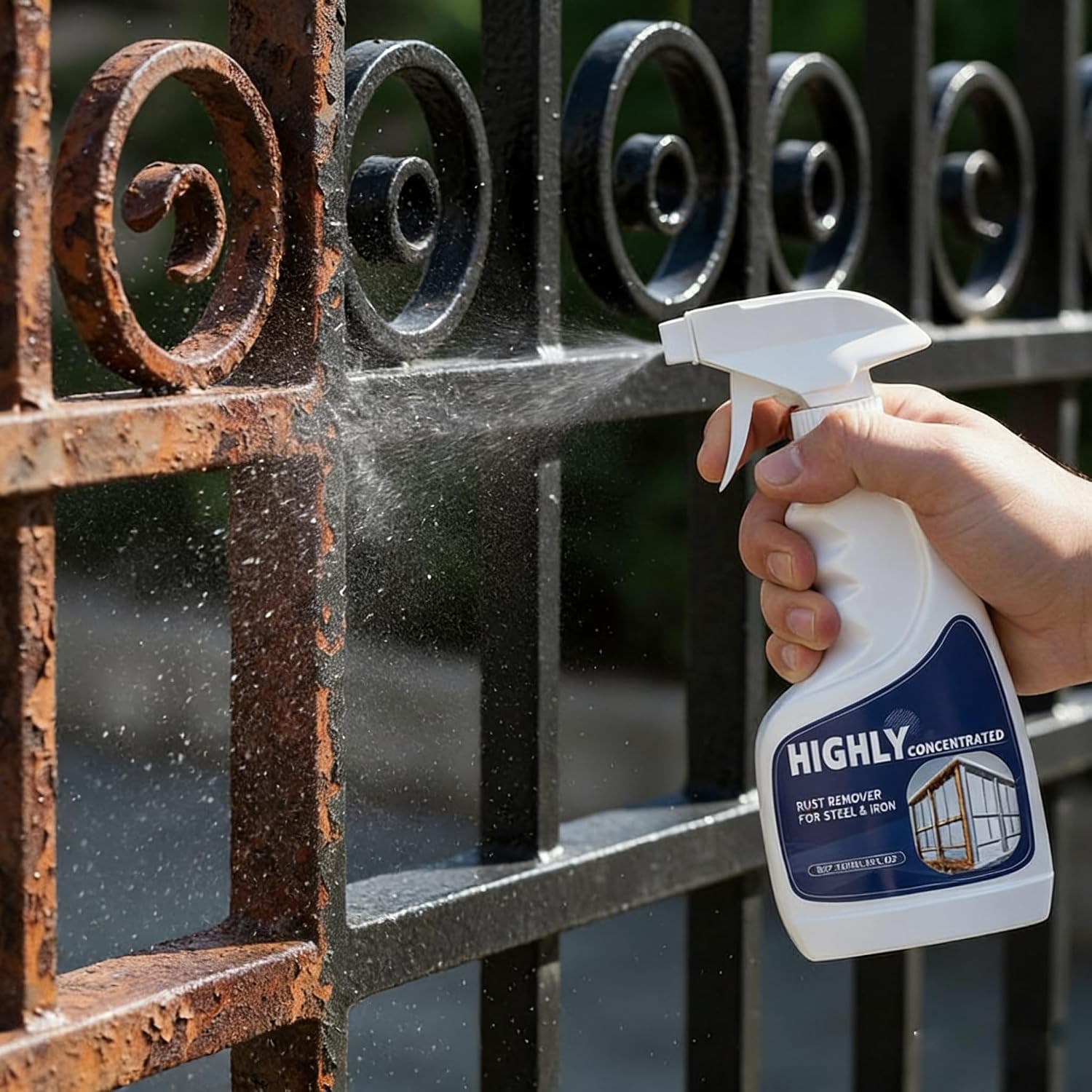 Rust Removal Spray - Highly Concentrated Rust Remover for Metal,Heavy Duty MetalRust Remover,Anti Rust Spray for Metal,Multipurpose Highly Effective AntiRust Converter Sprays for Steel & Iron