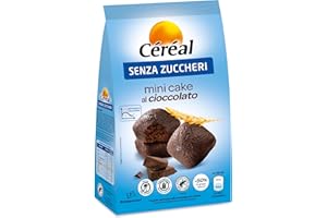 CÉRÉAL MINI CAKE AL CIOCCOLATO, Senza zuccheri, OTTIMI a colazione, Merendine per il tuo benessere, Tortine al cioccolato, 196 gr, 7 monoporzioni