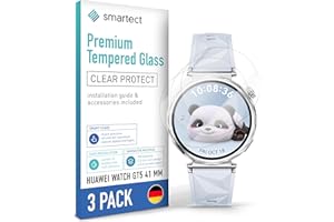 smartect Szkło Hartowane [3 Sztuki, Clear] dla Huawei Watch GT5 41 mm, Szklana Ochrona Ekranu 9H, Ochraniacz Ekranu bez Pęcherzyków, Bez Odcisków palców