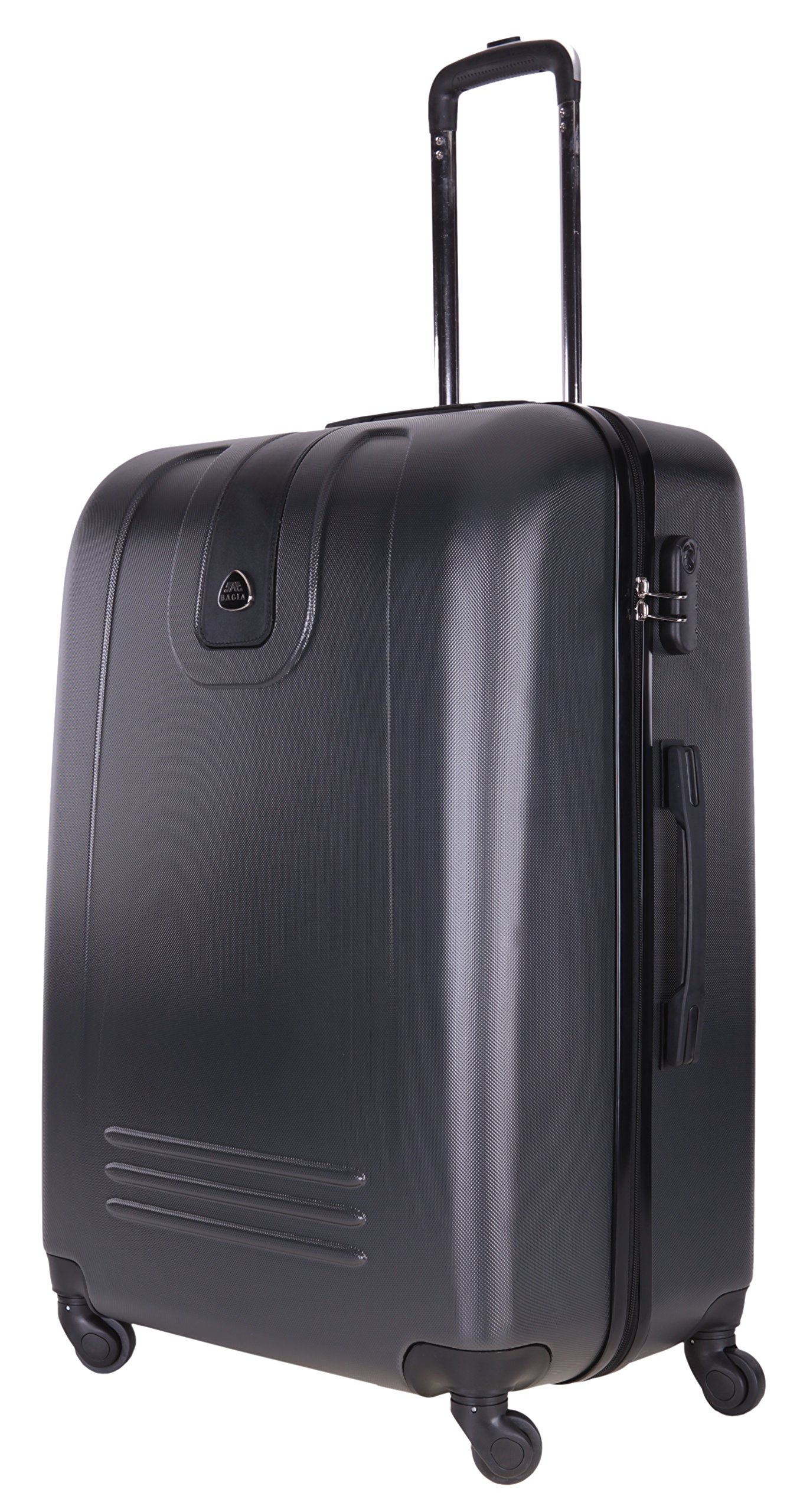 Trolley London Flugkoffer Reisegepäck ABS-Hartschale 4-Rollen Gross Grösse XL (Rosa)