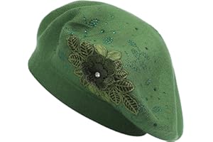 ZLYC Womens French Hat Reversible Cashmere Beret Basco Donna