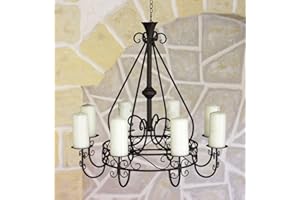DanDiBo Kronleuchter 101318 Hängeleuchter D-60cm Deckenleuchter Kerzenständer Kerzenhalter aus Metall