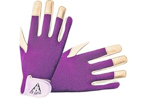 ITC GLOVES ITC Gardening Gloves - Leather Gardening Gloves for Women and Men, Multipurpose Garden Work Gloves for Ladies and Gents, Breathable, Durable - Gardening Gifts for Women and Men