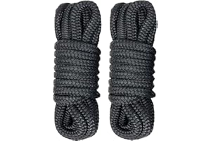 SHADDOCK Boat Dock Line Rope Double Braid Nylon Boating Dock Lines Rope Mooring Rope Ultra Strong and Soft Anchor Rigging Line Boat Accessories,16.5ft,3/8inch