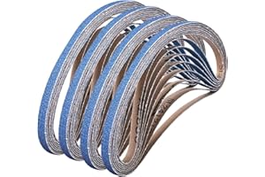 Shineboc Sanding Belt 9 x 533 mm, 30PCS Sander Belts 80 Grit for Polishing Metal, Wood
