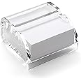 OSCO Clear Acrylic Memo Pad Holder with 400 Sheets | Desk Idea Pad | Message Taking | Note Dispenser | H6.4 x W12 x D11 cm |
