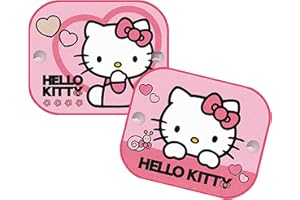 PGONA ☼ Set of 2 Sun Shades for a Car's Side or Rear Windows - Anti UV - EN 71 Cups ▵ Hello Kitty ☼