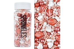 MakeSomeSweets SWEET KISS Commestibili Sprinkles - Decorazioni per Torte, Vegano 100g