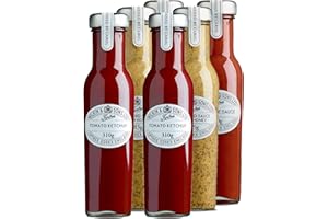 UNIVERSAL PRODUCT SOLUTIONS Wilkin & Sons Tiptree Lot de 6 flacons de condiments personnalisés de sauce salée 285 g-310 g / 2 bouteilles x 3 saveurs