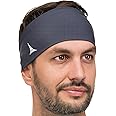 French Fitness Revolution - Stretchy Sports Headband for Men & Women - Guys Sweatband for Running, Cycling, Basketball, Yoga, Fitness - Moisture Wicking Workout Hairband - Made in Europe