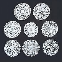 Centrini Rotondi Ricamati A Fiore - Set Di 2, 20x20 Cm, Bianco - Foto 5