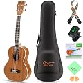 Hricane Concert Ukulélé, 23 Pouces Professionnel Ukulélé Débutants Petite Guitare Hawaïen Guitare Ensemble avec Haute Qualité Sac de Guitare