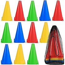 23cm Sportkegel Set 20 Stück | Markierungshütchen Für Fußballtraining & Outdoor-Aktivitäten