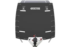 GADLANE Caravan främre skydd - fullt husvagnsskydd med LED-lampor med hög synlighet och reflekterande remsor, vattentätt univ