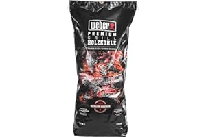 Weber Premium Holzkohle 10 kg carbonella, Nero