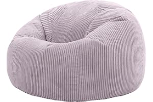 ‎ICON Icon Kingston Sitzsack Cord, Lila, Sitzsack Erwachsene mit Füllung, Bean Bag, Cord Sessel, Lounge Sessel, Lounge Stuhl, Schlafzimmer, Wohnzimmer, Wohnzimmer Möbel