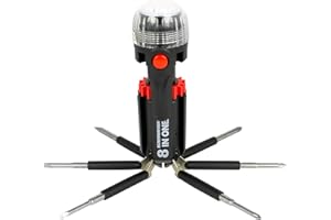 MILESTONE CAMPING Tool Tech 53390 8-in-1 Screwdriver Multi-Tool with Torch