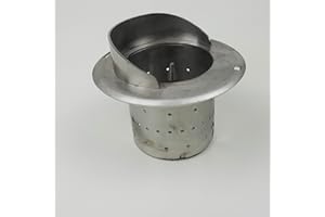 HAAS+SOHN Haas + Sohn Brennertopf Niro mit Dorn für Haas & Sohn, 15 cm x 15 cm x 12 cm, Silber, Edelstahl, Unbeschichtet, 7 kg, Pelletstuben-Brennertopf, Braiser, Brennstofftopf, ohne Deckel