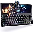 Kwumsy Portable Monitor Split Screen Keyboard Mechanical Multifunctional Keyboard with Built-in 12.6'' Touchscreen USB Expansion Compact 71 Keys RGB LED Backlit N-Key for Windows Mac Android (K2)