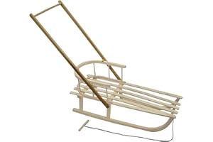 ‎BAMBINIWELT BY RAFAEL K. BambiniWelt24 BAMBINIWELT Schiebestange Schubstange aus Holz für Holzschlitten