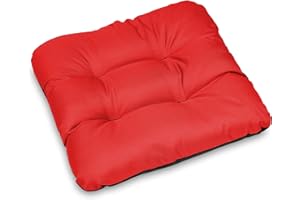 SuperKissen24. Set di 8 Cuscini per Sedie - Cuscino 45x45 cm da Esterno ed Interno Comoda Seduta Impermeabile per Mobili e Arredamento da Giardino, per Pavimento - Rosso