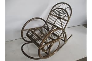 fantasie d oriente SEDIA POLTRONA A DONDOLO IN RATTAN VIMINI NOCE CM.62X128X 100 H. VIMINI NON IN KIT DI MONTAGGIO