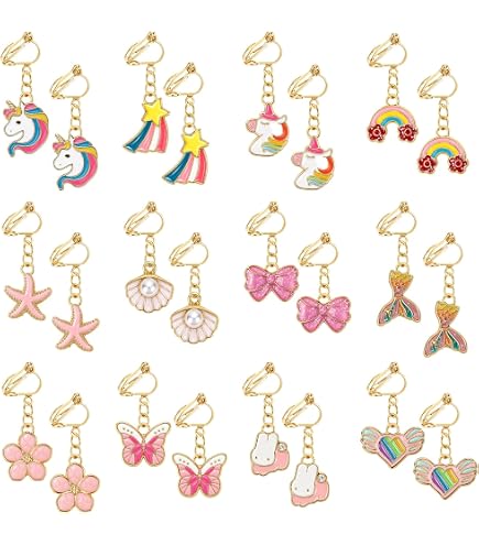 les trésors de lily Boucles d'oreilles clips artisanales 'Monde Merveilleux' (Si