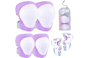 MHJY Protection Roller Enfant Fille Genouillère Coudières Protège-Poignets Garçons Protege Genoux Kit de Protection 7 en 1 pour Velo Skateboard Trotinette Patinage