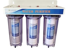 Finerfilters 3 fase 10" sistema di filtro da acqua di riduzione del metallo pesante di HMA con i collegamenti compatibili di Hozelock