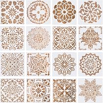 Set Di 15 Stencil Per Pittura Mandala A Pois – Riutilizzabili In PET, Per Decorazioni Fai Da Te Su Legno, Tela, Tessuto, Rocce - 3