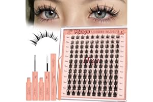 ‎HIGU CLACE Higu clace Manga-Lashes 120 PCS Lashes Extension Set Wimpernverlängerung Set Einzelne Wimpern Mit Lash Kleber Entferner Wimpern Applikatoren für DIY Wimpern Extensions Set