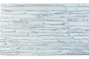 GRACE BALTIC Paneles de pared de plástico PVC 3D decorativos azulejos revestimiento (Cuarcita Gris)