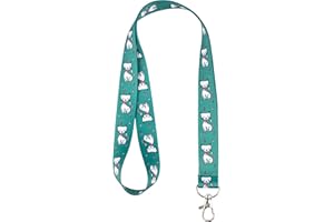 IBOO 1 porta insignia de cordón/gargantilla, llavero, tarjeta de visita, tarjeta de estudiante, tarjeta de autobús (Gato)