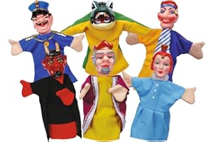 Simba-Simba-104586784-Ensemble de Marionnettes à Main-Punch et Judy-6 Pièces, 104586784, Multicolor
