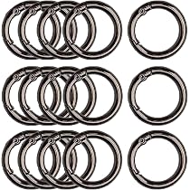 Mousquetons Ronds 45mm - Lot De 10 - Alliage Zinc - Pour Sac à Dos, Porte-Clés, Bricolage