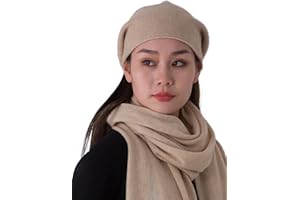 Prettystern Femme Bonnet pour Dames 100% Laine de Cachemire Doux et Chaud Beanie