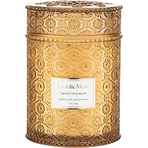 La Jolie Muse Bougie Parfumée Thé Blanc 400g - 2 Mèches - 40-50 Heures - Cadeau Noël Et Maison