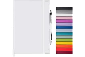 Bstorify A5 Notebook And Pen Set - 160 Lined Pages (14.85 x 21 cm) White Journal Notebook A5 with Hardback Cover, Pen Loop, Expandable Pocket - Ideal for Diary, Notetaking and Writing (A5, White)
