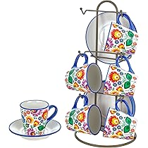 Tazza Da Tè Baroni Home In Ceramica Colorata Con Filtro In Acciaio - Ideale Per Tisane E Momenti Relax - Foto 5