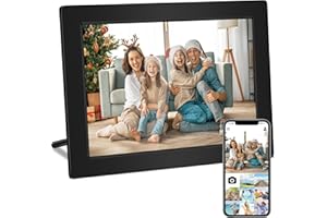 Veidoo 10 Pouces Cadre Photo Numérique WiFi, écran Tactile IPS, Stockage de 32 Go, Type C, Partager des Photos ou des Vidéos 