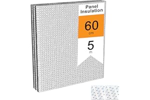 YRHome 3㎡ Isolierfolie Dämmfolie 0.6x5m Reflexionsfolie Heizung Alu Isoliertapete Aluminium Thermofolie Heizkörper 3-4mm Dicke Isolierungsfolie Wärmedämmung Wärmehaltung