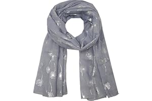 World of Shawls New Ladies Womens Glitter Foil Sparkle Print Scarf Scarves