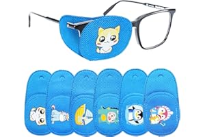 SUNICO Eye Patches for Kids - 12 PCS Kids Eye Patch Reusable Eye Patch for Glasses Eyepatch for Children Treating Lazy Eye Strabismus Amblyopia Girl Boy Soft Eye Patch.