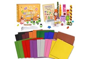 BuzzoXerex Hojas de Cera de Abeja, 24 Piezas Placas de Cera de Abejas para Hacer Velas (20x20cm), Kit de Fabricación de Velas de Cera de Abejas, Kit para Hacer Velas (Coloreado-24-2)