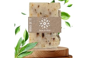 SAVIA DE ALMA Jabón de Árbol de Té Artesanal y Vegano – Jabón Facial, de Manos y Cuerpo | Antibacteriano, Purificante y Biodegradable | Hecho en España con Ingredientes Naturales | 100 g (1, Árbol de Té)