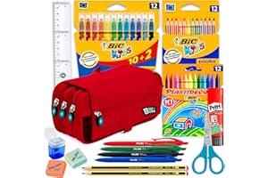 Lukikichi Trousse scolaire Pack rentrée scolaire matériel scolaire kawaii Dessin Pour enfants
