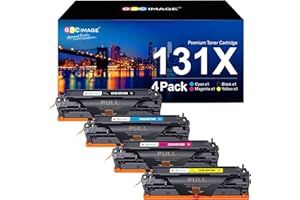 GPC Image Toner Cartridges Replacement for HP 131X 131A CF210X CF211X CF213X CF212X Compatible with LaserJet Pro 200 color M251n M251nw MFP M276n M276nw (Black Cyan Magenta Yellow,4-Pack)