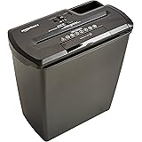 AmazonBasics 8-Sheet Strip Cut Paper With CD and Credit Card Shredder With 12 Liter Waste Basket Capacity