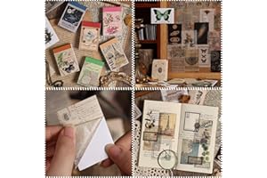Npcswxq 300Stück scrapbook stickers set, Natur Vintage scrapbook zubehör für DIY Junk Journal Karte machen Umschläge Papier Briefpapier Collage bullet Journaling Zubehör,Fotoalbum,Geschenke