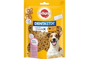Pedigree Dentastix Chewy Chunx - Spuntino dentale per cani di piccola taglia da 5 a 15 kg, con pollo, 1 x 68 g
